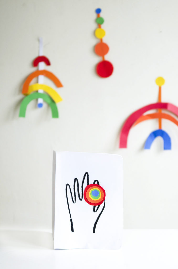 DIY PAPER RAINBOW RINGS and "My Color is Rainbow" children's book